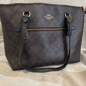 Coach Brown and Black Tote Bag